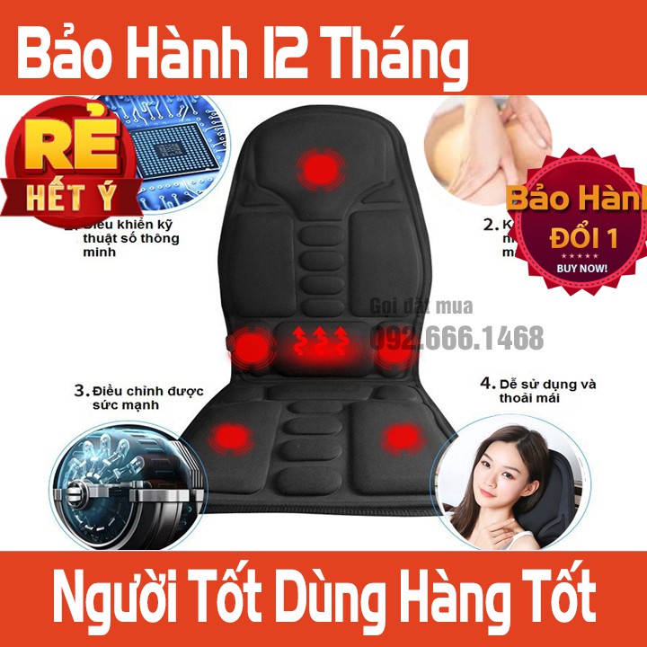 Đệm Matxa Ô Tô đa năng Toàn Thân Massage Giảm Đau Mỏi Vai Gáy Lưng