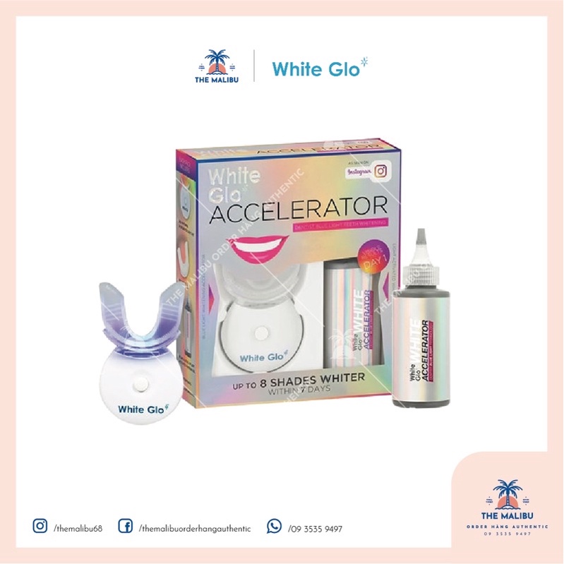 Máy Làm Trắng Răng Tại Nhà White Glo - Máy Ngậm Trắng Răng Công Nghệ Ánh Sáng Xanh Úc