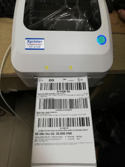 MÁY IN TEM XPRINTER XP-470B, IN ĐƠN HÀNG THƯƠNG MẠI ĐIỆN TỬ, IN TEM VẬN CHUYỂN, TEM PHỤ, TEM MÃ VẠCH