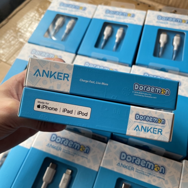 Cáp Sạc Anker Doraemon PD 20W Cáp Sạc Anker Doremon Type C to Lightning PowerLine II 0.9m A8632