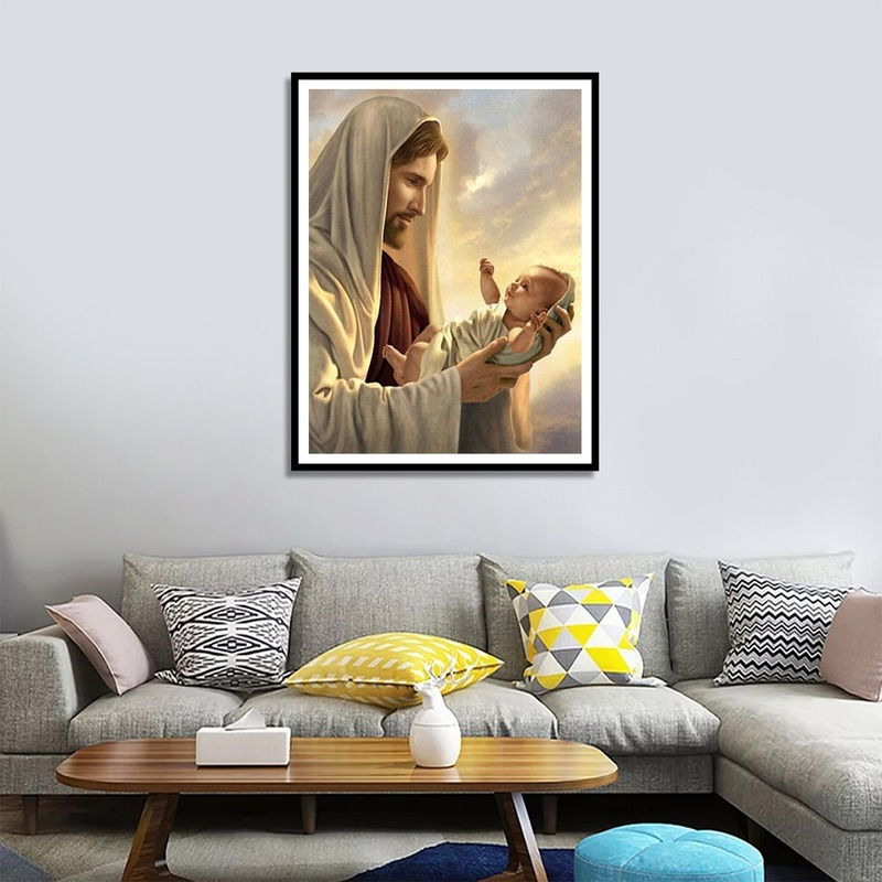 Bộ Dụng Cụ Làm Tranh Đính Đá DIY Kích Thước 30x40cm Hình Chúa Jesus Dùng Để Trang Trí Phòng Ngủ | BigBuy360 - bigbuy360.vn