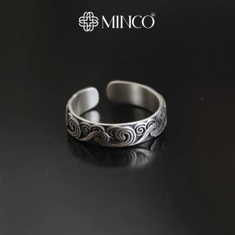 Nhẫn Nam Minco Accessories Họa Tiết Vân Mây dành cho nam nữ Phụ Kiện Trang Sức nam nữ unisex NT48
