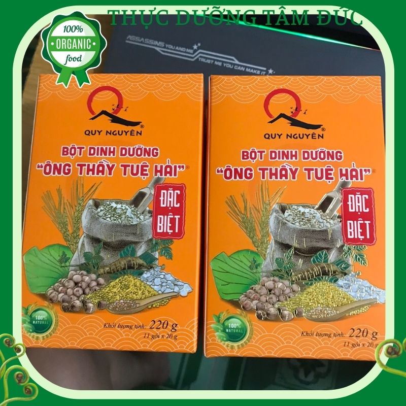 Bột dinh dưỡng đặc biệt Ông thầy Tuệ Hải hộp 220g/ 11 gói - chùa Long Hương