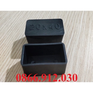 Bộ 10 chiếc  kích thước 20x40_bịt ngoài chụp cao su bịt chân bàn ghế, hộp sắt, thép, inox, ủng nhựa bịt chân ghế