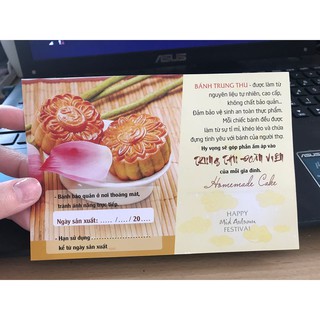 Tờ ghi HẠN SỬ DỤNG Bánh Trung Thu