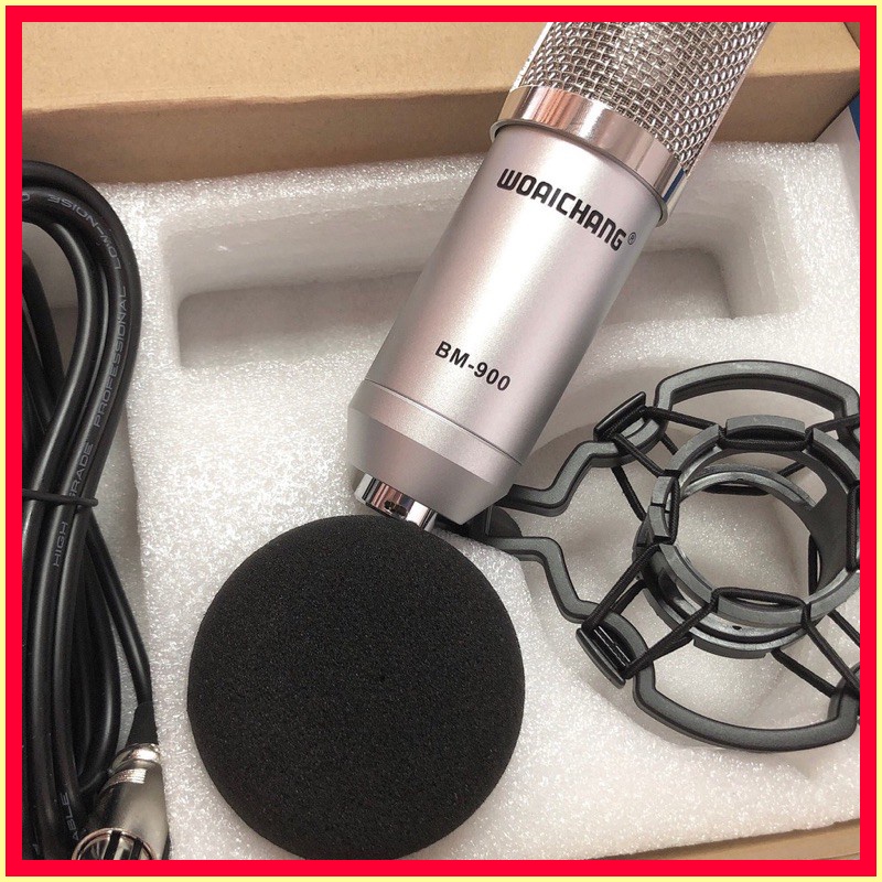 Mic thu âm chuyên nghiệp Woaichang BM900- mic chuyên livestream mẫu mã đẹp,bảo hành 1 đổi 1