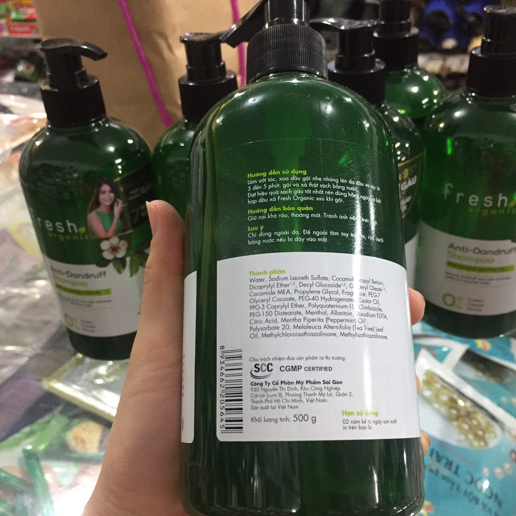 Dầu Gội Tràm Trà Trị Gàu Fresh Organic Tea Tree Oil 500g