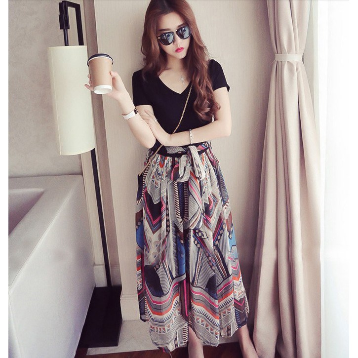 Đầm maxi giả 2 mảnh thiết kế hợp thời trang cho phái nữ | BigBuy360 - bigbuy360.vn