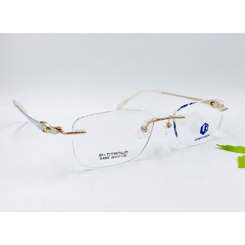 Gọng Kính Cận Nữ (Không Khung Viền) Titanium V-SKY Hàn Quốc Cao Cấp 8393