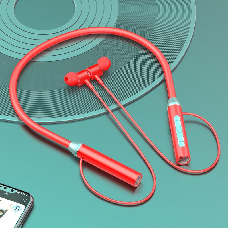 Tai Nghe Bluetooth 5.0 Đeo Cổ Có Nam Châm Hít Hỗ Trợ Gắn Thẻ Nhớ Chơi Thể Thao