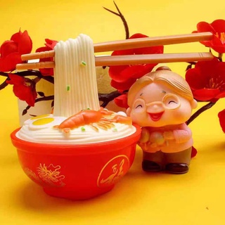 Đồ trang trí bánh kem bát mỳ trường thọ