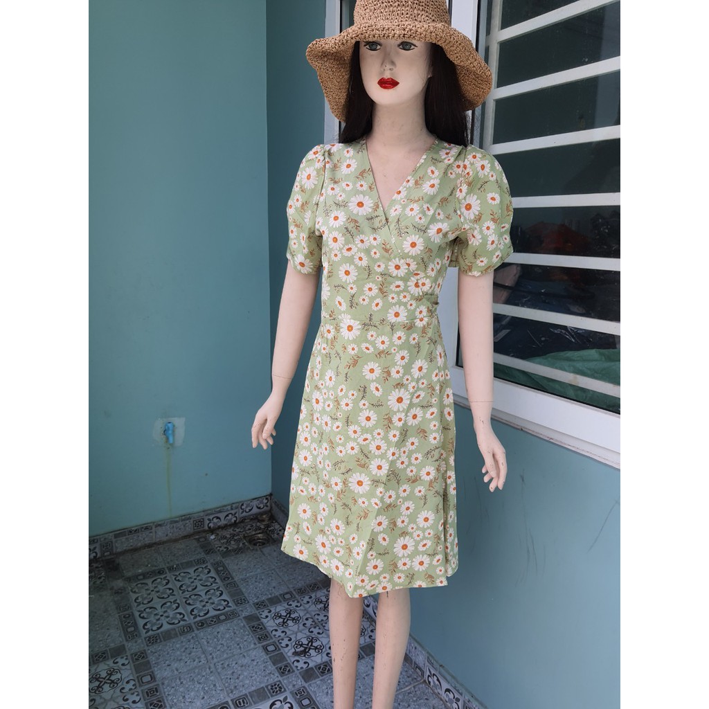 Đầm Dự Tiệc, Đầm Thiết Kế Cổ V OoKi Dáng Xòe cao cấp