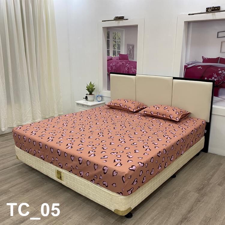 BỘ GA GỐI CHUN COTTON HÀN GỒM 1 GA CHUN VÀ 2 VỎ GỐI ĐẦU 45*65 (KT 120*190 CÓ 1 VỎ GỐI)