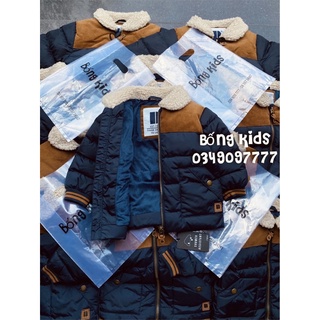 Áo Phao Bé Trai Cổ Lông Cừu Navy