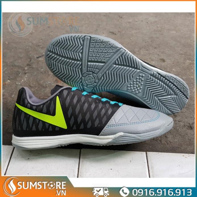 Giày Đá Bóng Thể Thao Nam Nữ Winbro CR7 Xám Đen Cực Chất - Giày Đá Ban Futsal Đế Bằng 2020 (Đã Khâu Đế + tặng kèm vớ) ⚽