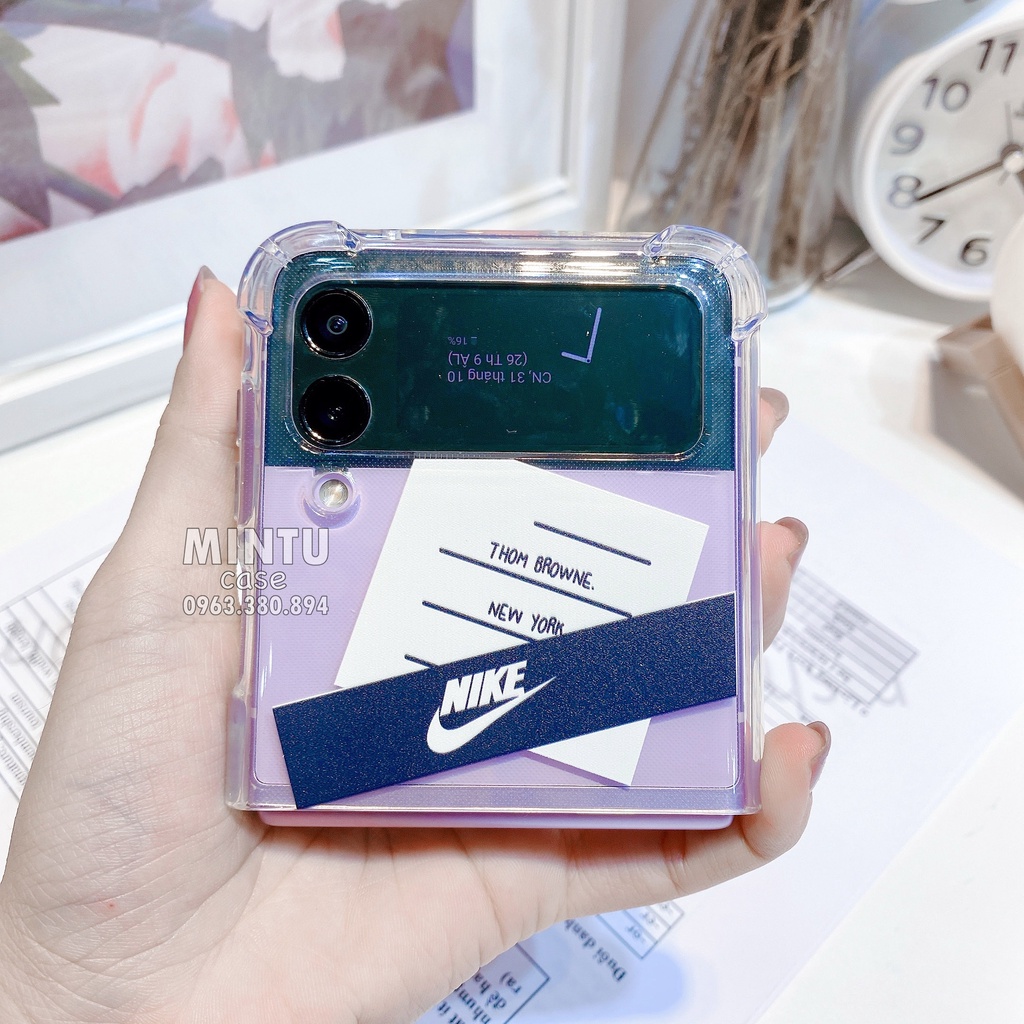 Ốp Samsung Galaxy Z Flip4 5G / Z Flip 4 / Z Flip3 5G / Z Flip 3 trong suốt kiểu chanh xả - ZF08