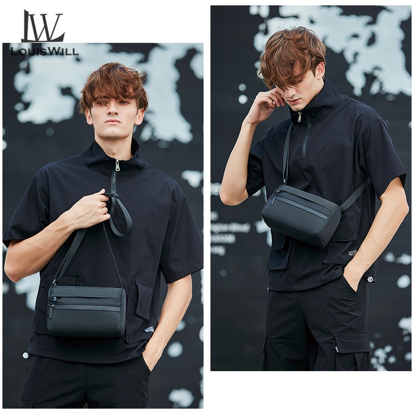 Túi Đeo Chéo LouisWill Mini Vải Oxford Chống Thấm Nước Thời Trang Cho Nam