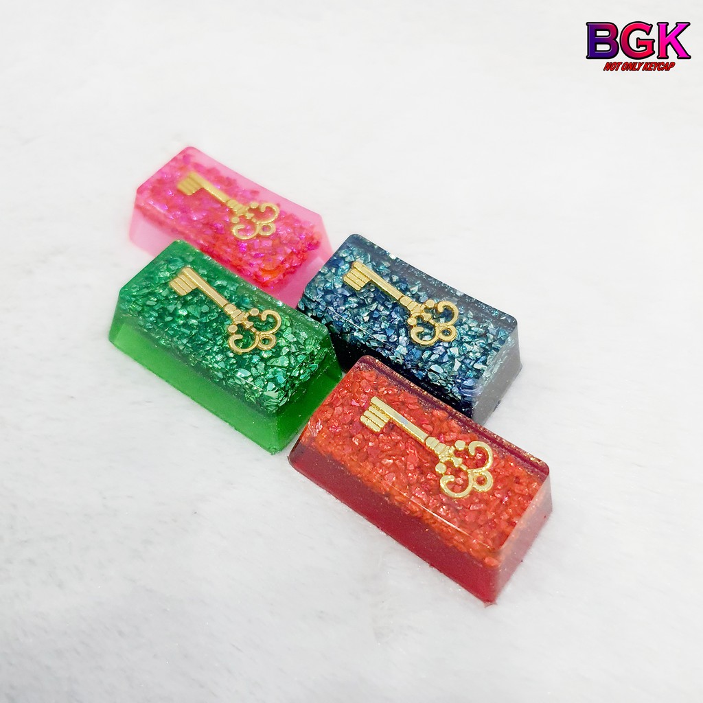 Keycap Lẻ nút Back hình Chìa khóa vàng Golden Key OEM profile ( keycap resin độc lạ )( Keycap Artisan )..