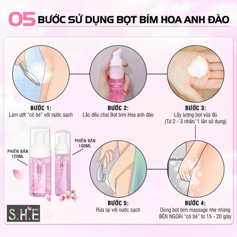 DDVS BỌT BÍM HOA ANH ĐÀO QUEENIE (tặng 1 son SHE velvet đỏ gạch)