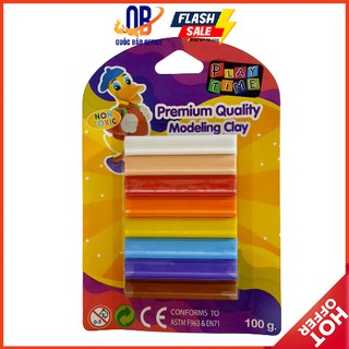 Đất nặn 8 màu 100g - đất nặn cho bé - 002-8100 - 1 vỉ
