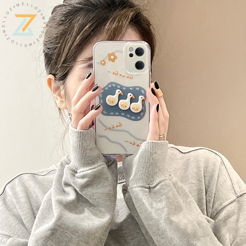 Zymello Ốp lưng Redmi 9 9A 9C 9T Redmi Note 7 8 9 9S 9 Pro Max Note 10 10S 10Pro Note 11 11S POCO X3 POCO M4 Pro Vỏ điện thoại silicon hình con vịt nhỏ dễ thương