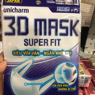 Khẩu trang 3d mask supper fit unicharm 5 chiếc
