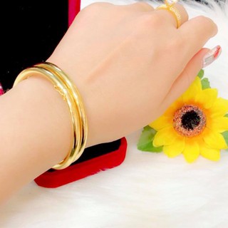 Vòng trơn cặp mạ vàng 24k nhập cao cấp
