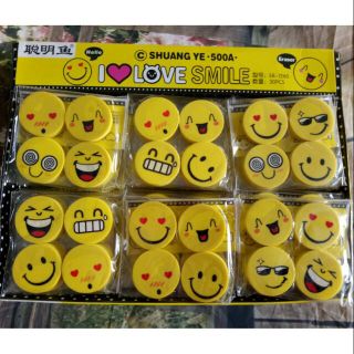 Set 4 cục gôm hình mặt cười cute