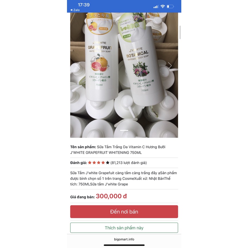 [DATE 31/07/23] Sữa tắm trắng da J'WHITE whiterning body soap 750ml (Nhật bản) | BigBuy360 - bigbuy360.vn