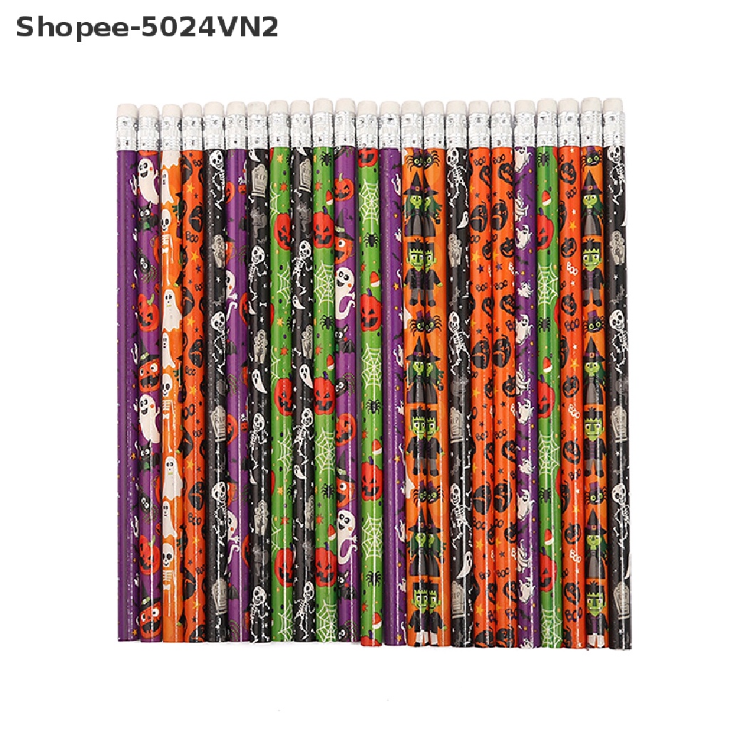 Set 10 Bút Chì Họa Tiết Halloween Thân Thiện Với Môi Trường