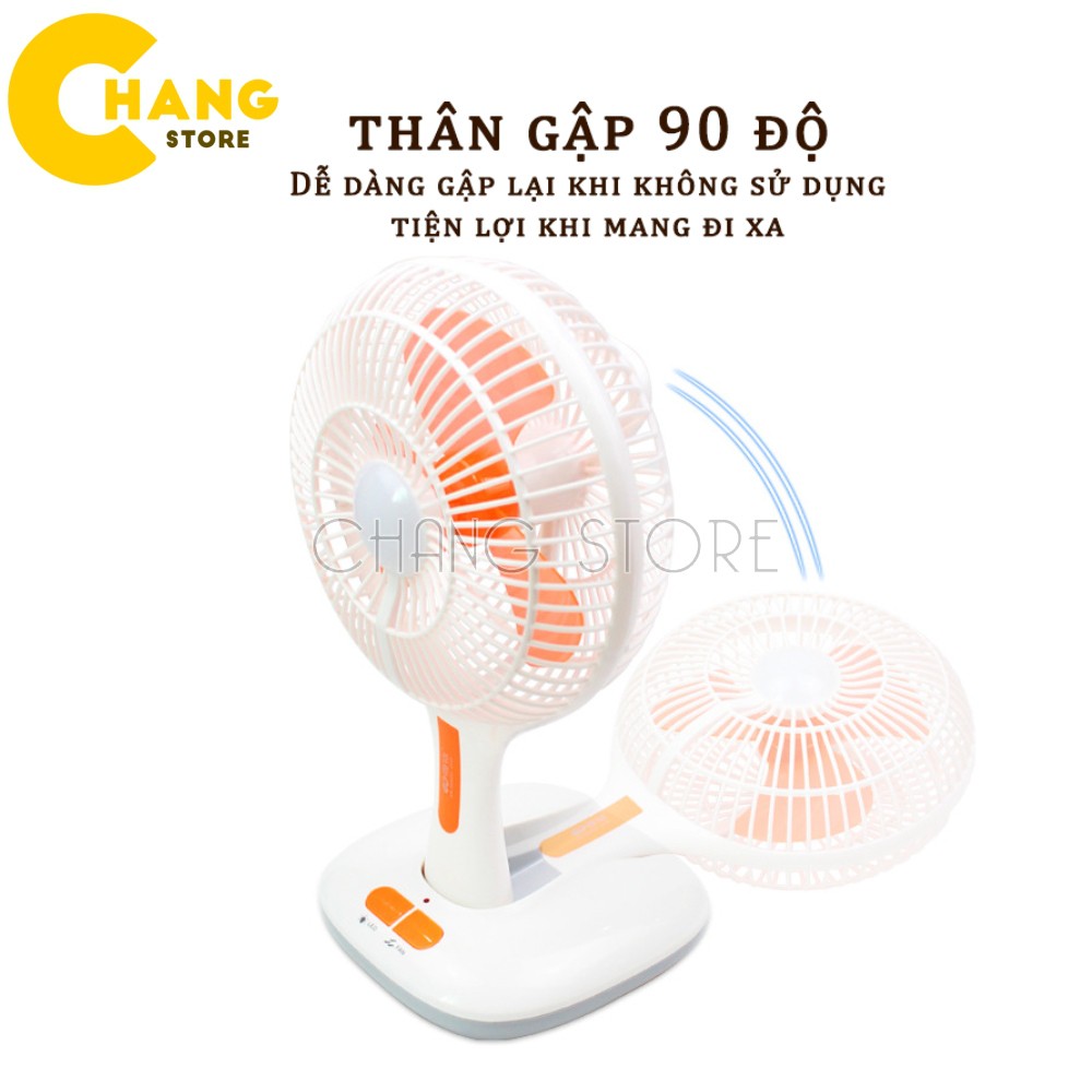 Quạt Tích Điện Mini Ông Tây Để Bàn