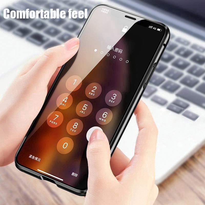Mặt kính trước và ốp điện thoại TOPEWON bảo vệ hai mặt 360 từ tính thích hợp cho iPhone 11 Pro X Xs Max XR 8 7 6 6s Plus