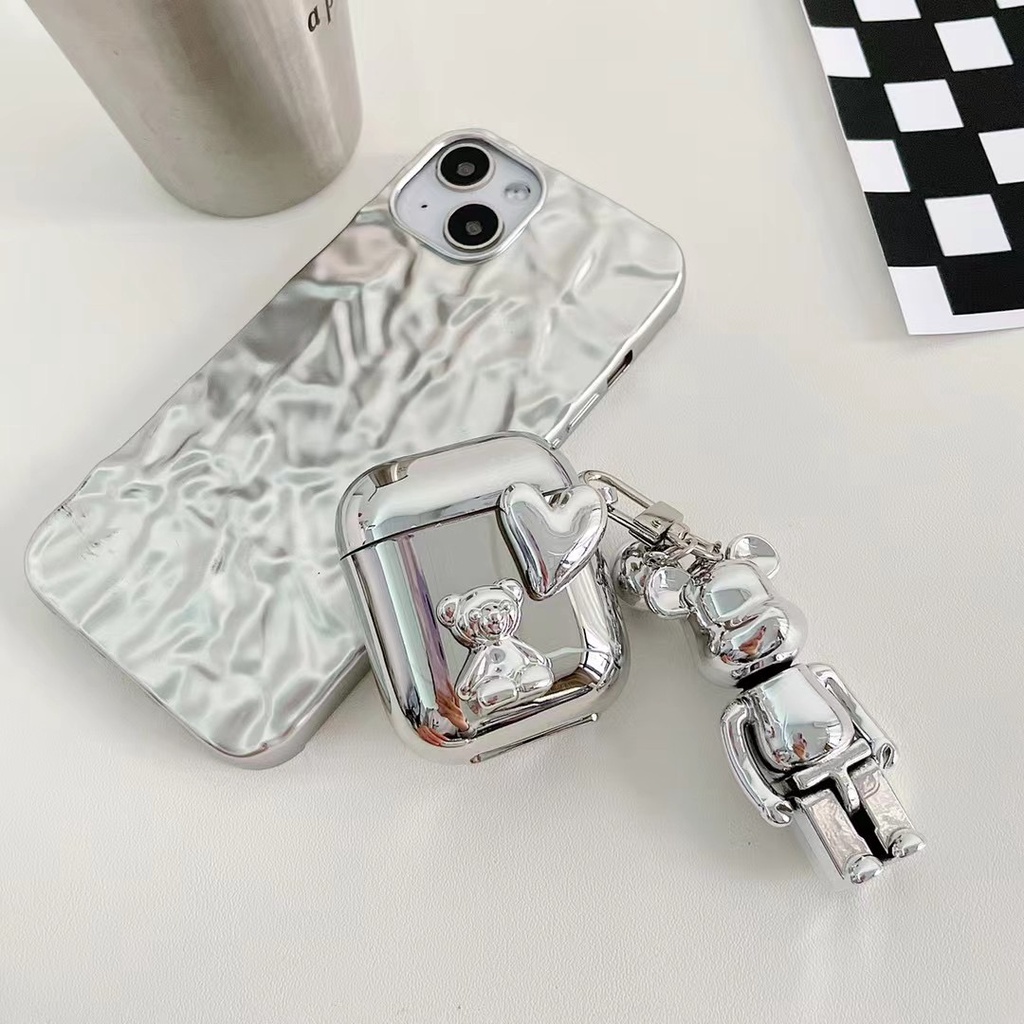 Vỏ bảo vệ hộp sạc tai nghe bluetooth bằng TPU mềm hình gấu hoạt hình mới thích hợp cho Airpods 1 2 3 Pro