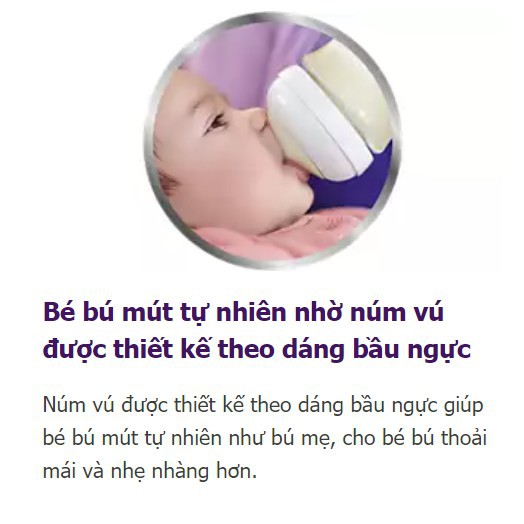 Bình Sữa Philips Avent Nature Cổ Rộng Cho Bé 125ml/260ml/330ml - Tặng Tay Cầm Bình Sữa - TIMIKID