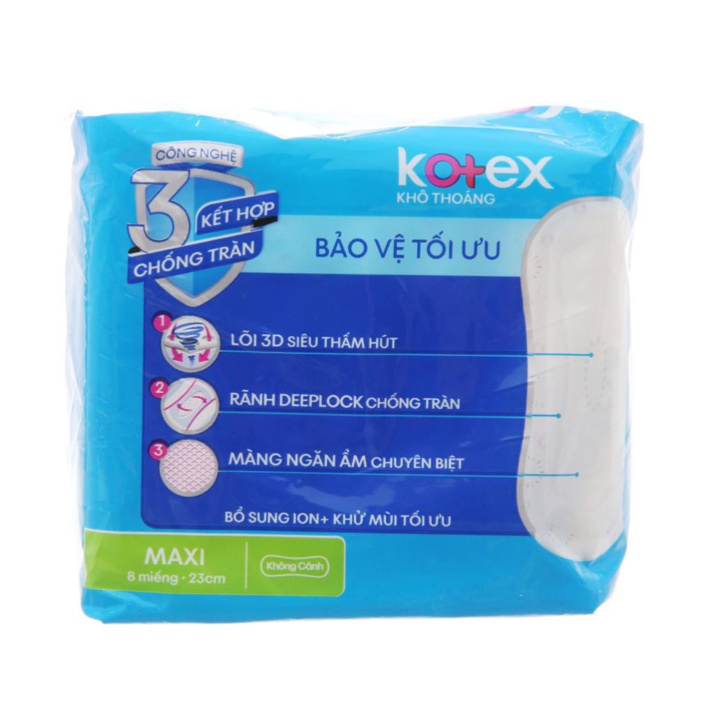 Băng Vệ Sinh Kotex Style Siêu Thấm DÀY - KHÔNG CÁNH / CÓ CÁNH 8 Miếng