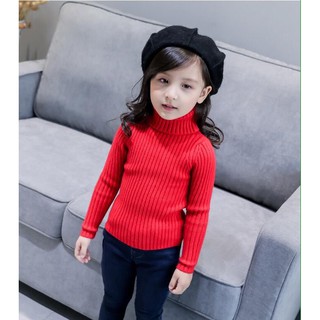 Áo len bé trai bé gái cổ lọ xuất Hàn