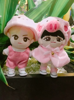 Set mũ + áo + yếm dành cho doll 20cm