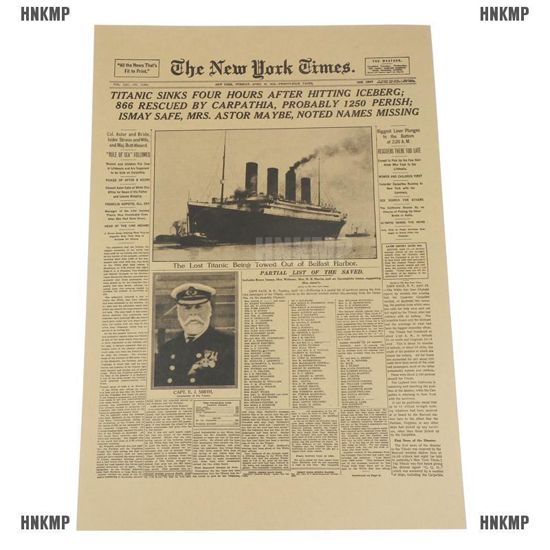 Tấm poster dán tường trang trí in chữ New York Times retro