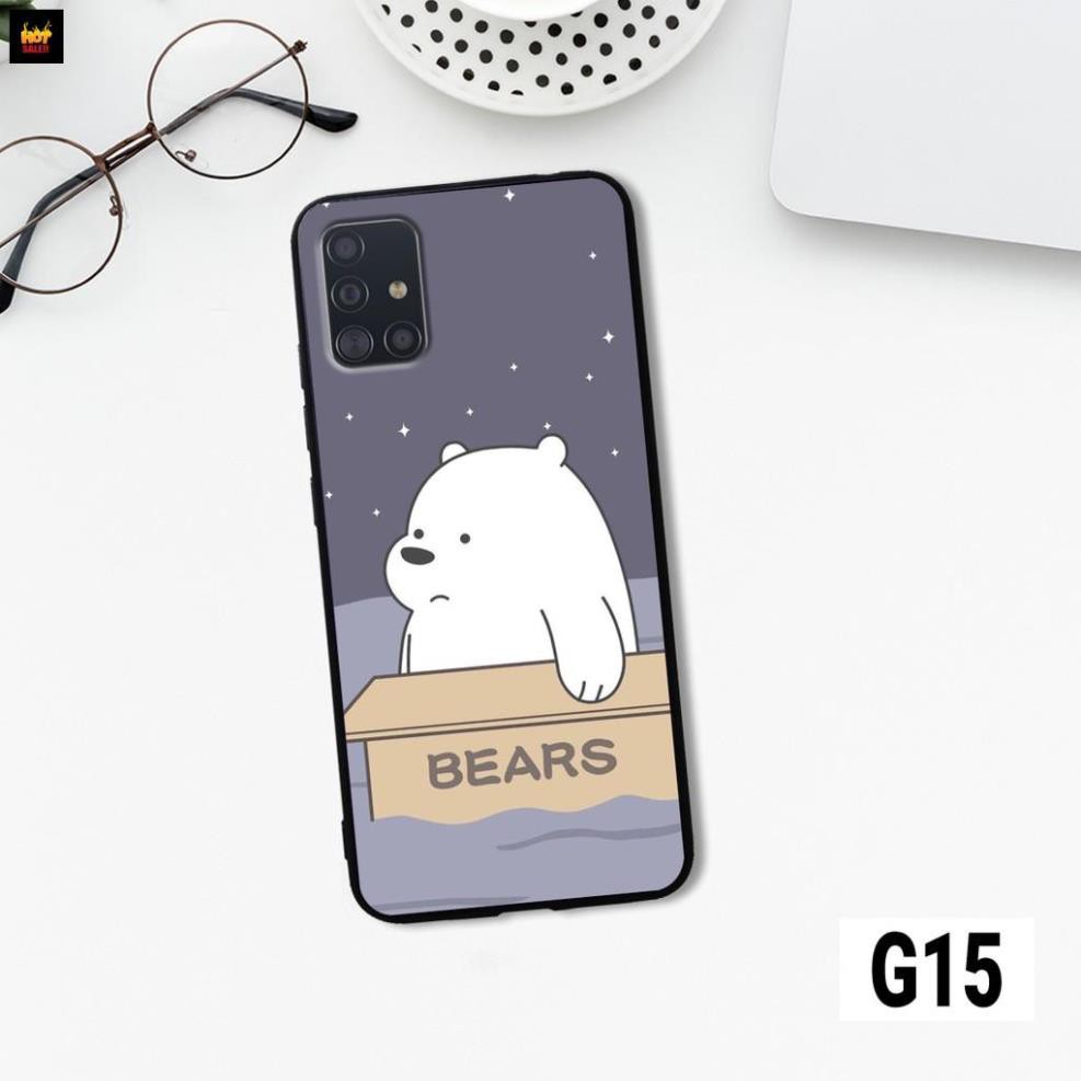 ỐP LƯNG SAMSUNG A51 - A71 - M51 IN HÌNH GẤU WE BARE BEARS DỄ THƯƠNG mơi