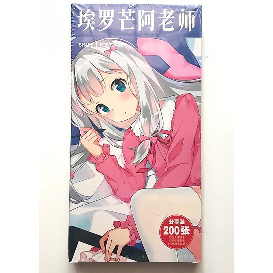 Postcard eromanga sensei hộp ảnh bộ ảnh có ảnh dán + lomo + postcard bưu thiếp anime chibi quà tặng độc đáo