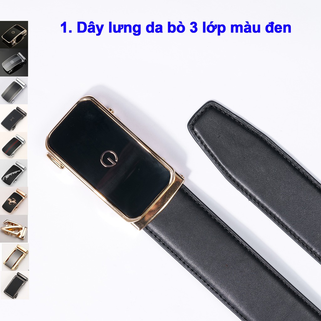 [MUA 1 ĐƯỢC 2] COMBO: 1 dây lưng da bò 3 lớp L104 và 1 Ví nam da bò sáp V102 - TIẾT KIỆM 37% CHI PHÍ