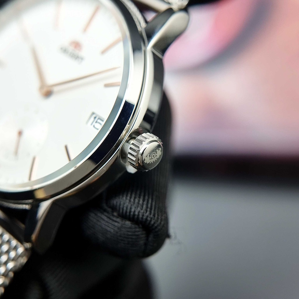 Đồng Hồ Nam Orient Quartz RA-SP0007S00C Dây Sắt Lưới Mặt Trắng