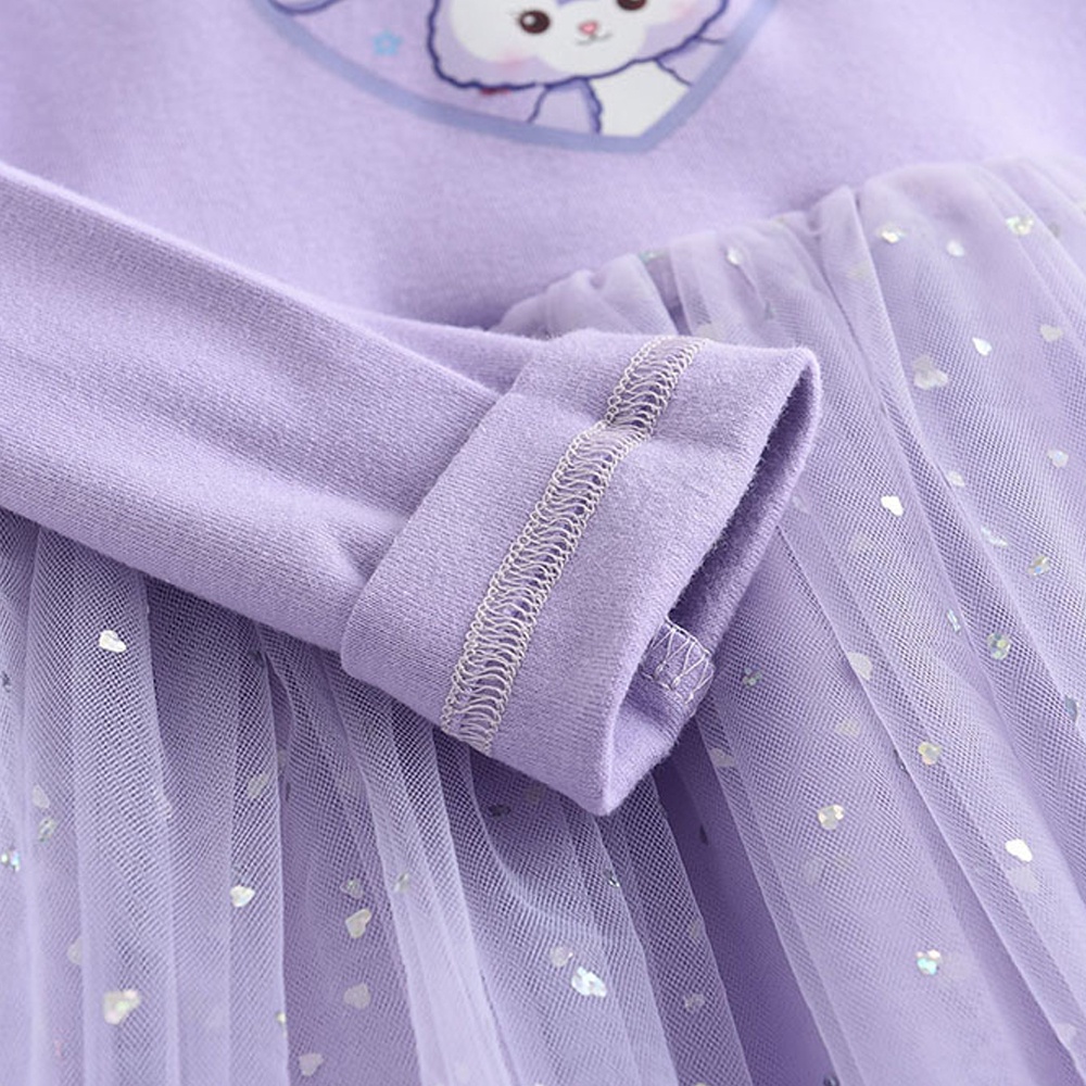 BEAR LEADER Đầm Tay Dài In Họa Tiết Động Vật Phong Cách Hàn Quốc Thời Trang Mùa Thu Mới Cho Bé Gái 2-6 Tuổi