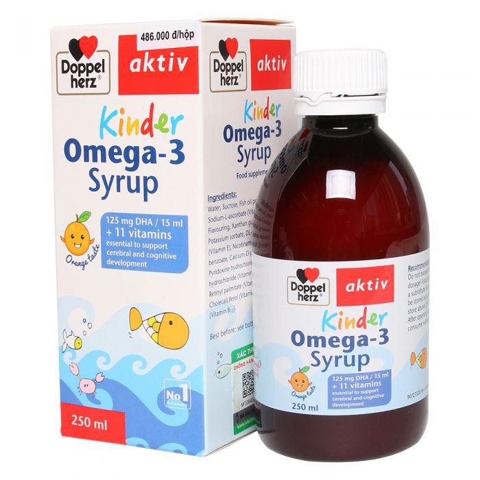 Siro Bổ Sung Omega-3 Giúp Phát Triển Trí Não, Thị Lực Và Toàn Diện Cho Bé Doppelherz 250ml (Từ 1 Tuổi )