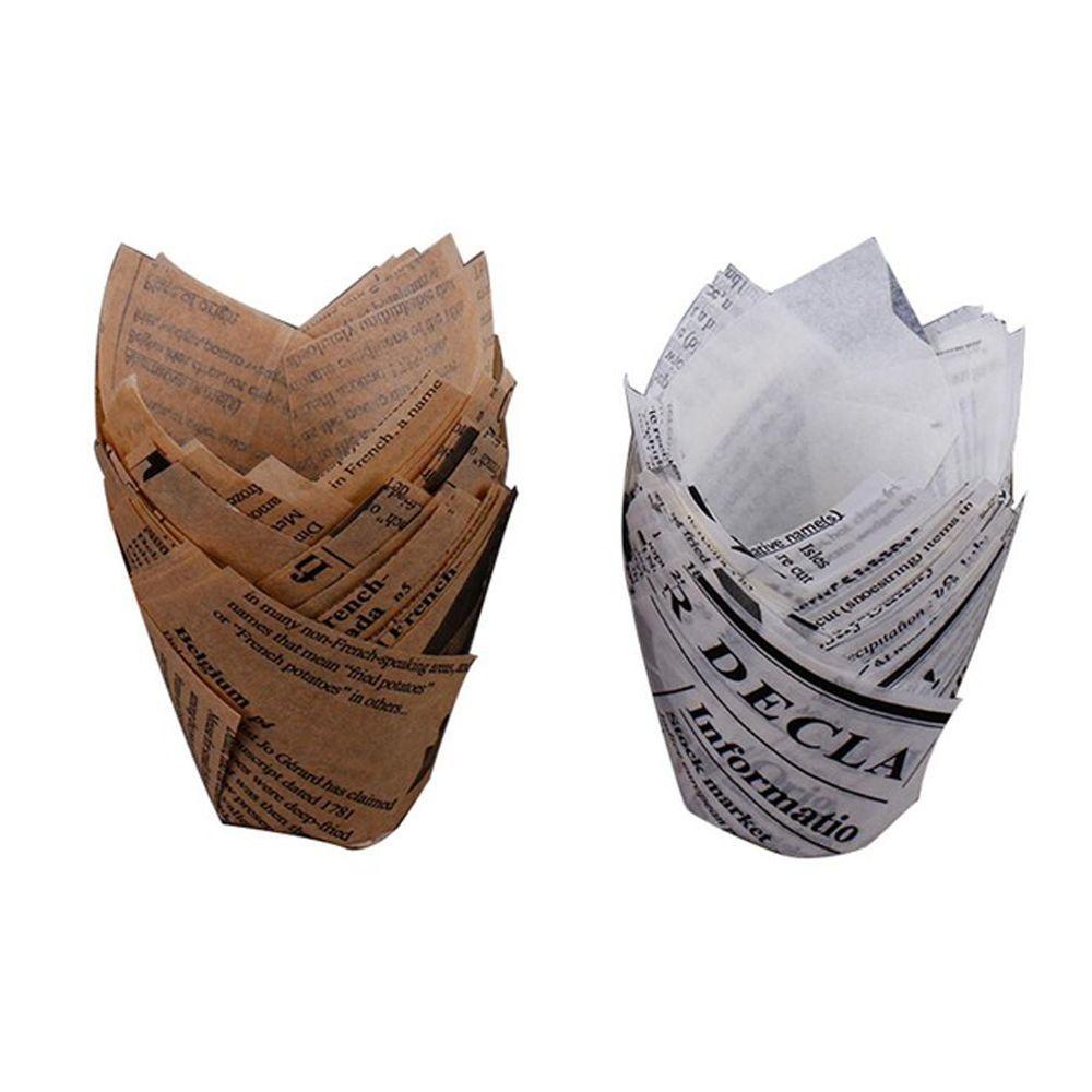 PINEVN Set 50 Cốc Giấy Đựng Bánh Cupcake Chống Mỡ