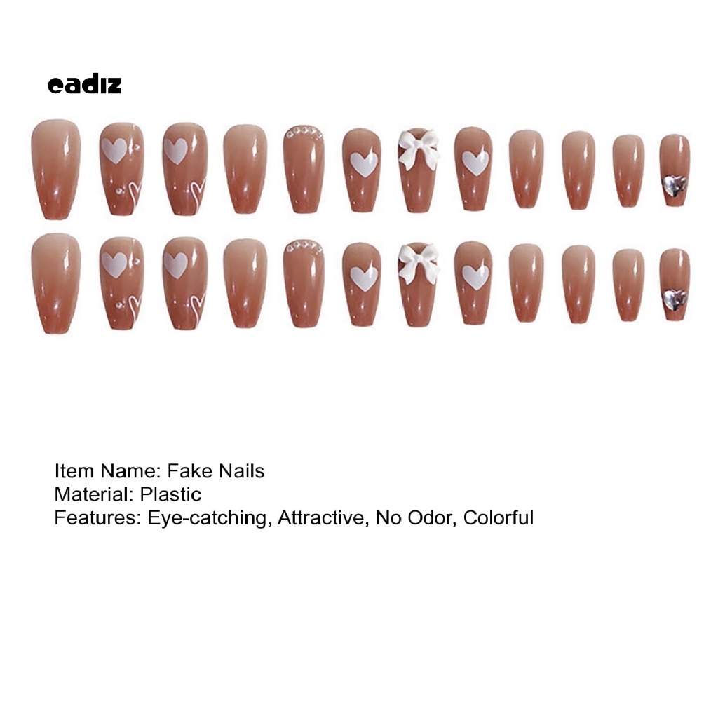 1 Bộ Móng Tay Giả Loại Ngắn Sáng Bóng Sang Trọng