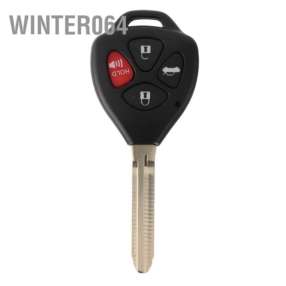 Winter064 4 Button Car Remote Key Fob Case Shell Cover Fit For Toyota 4-Runner Camry Matrix Venza