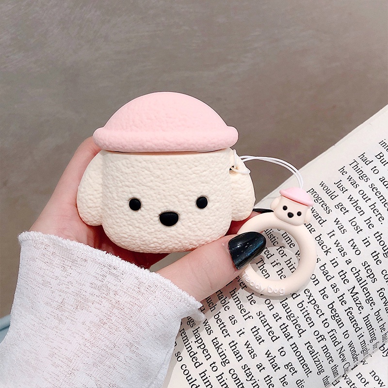 Vỏ Bảo Vệ Hộp Sạc Tai Nghe compatible AirPods3 Pro Apple compatible AirPods3 Pro Hình Chú Cún Năm 2021 Bằng TPU