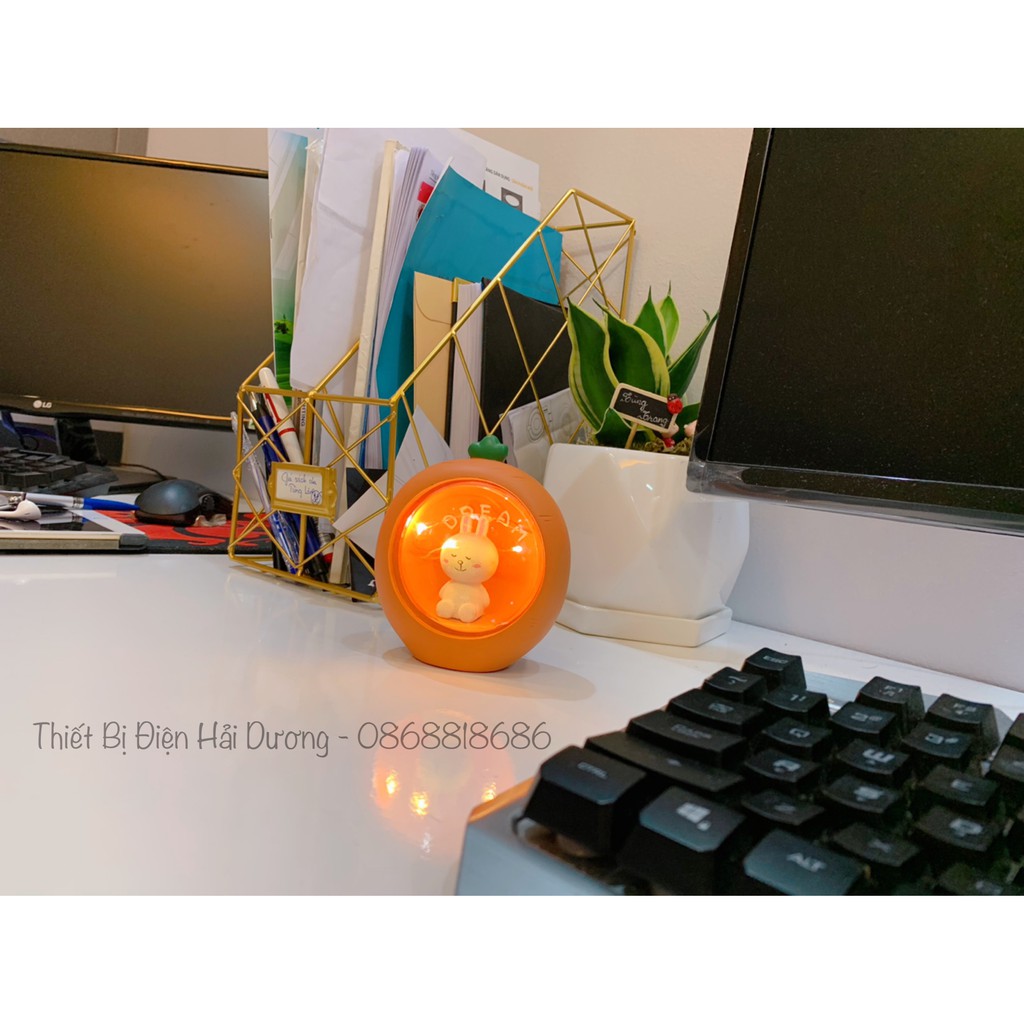 Đèn ngủ trang trí hình Thỏ Cony siêu dễ thương cho bé - Trang trí căn phòng vintage giá rẻ siểu tiết kiệm - Dùng Pin