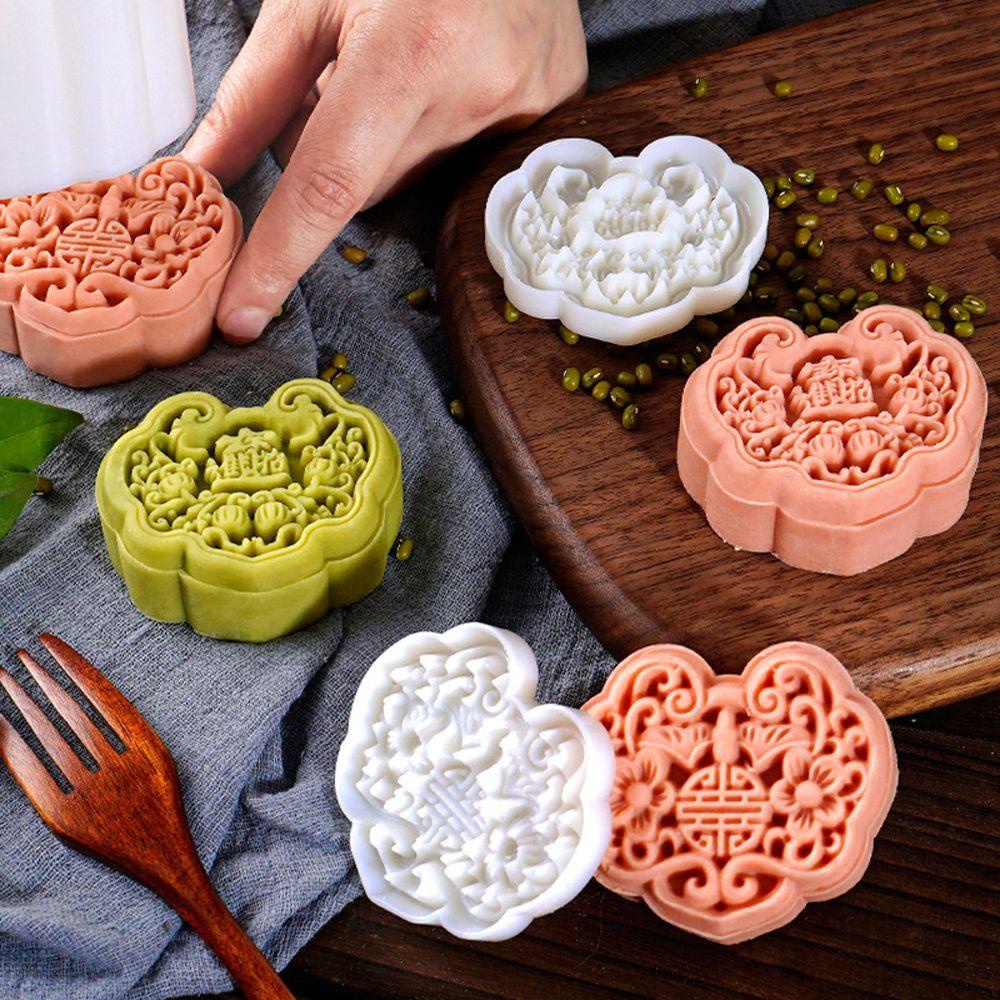 1 Bộ Khuôn Làm Bánh Trung Thu Dạng Nén 75g DIY
